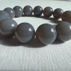 Chic Gray Jade Beaded Bracelet
